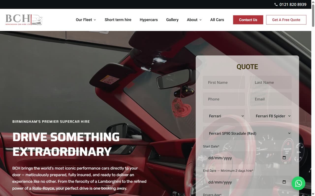 BCH Supercar Hire preview